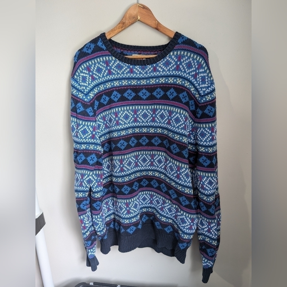 Levi’s Vintage Knit Knitted Round Neck Pullover Ugly Christmas Sweater Sz XL